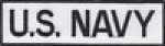 U.S. Navy BLACK on WHITE BACKGROUND tab patch
